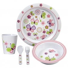 Porslins-set fjäril