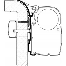 Adapter Hymer S Class upp till 1994, Längd 3 m