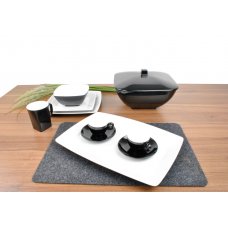 Melamin Porslin Series Quadrato svartvitt Melamin Porslin Series Quadrato svartvitt