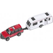 Personbil med husvagn