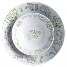 Pasta och salladsbestick inklusive matlagning häfte