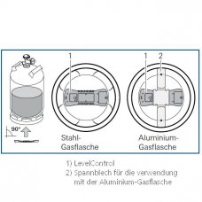 Spännplatta Levelcontrol för aluminium gasflaskor