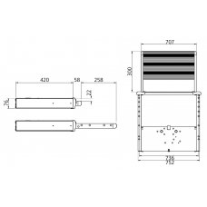 Thule Slide-Out Step Electric 12 volt 700 Aluminium